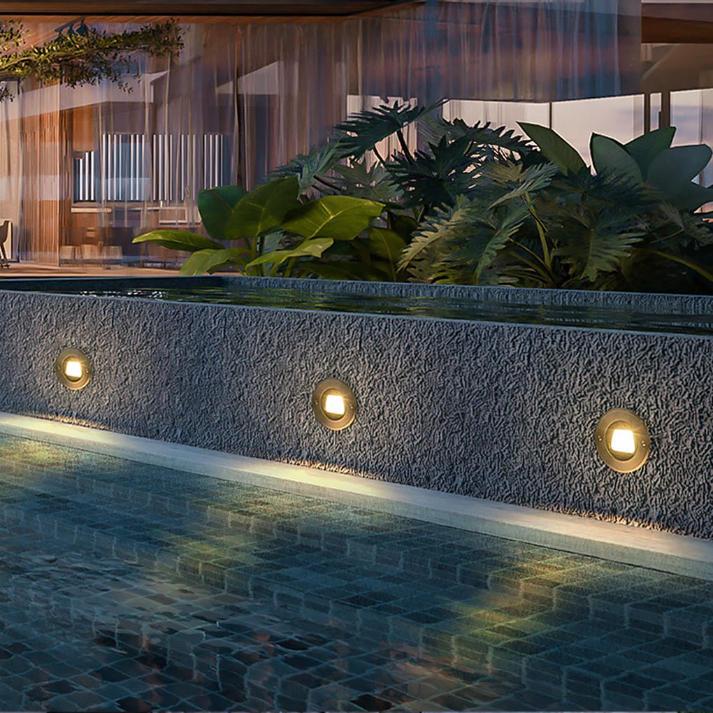 Halsey Modern Aluminum Outdoor Step Light