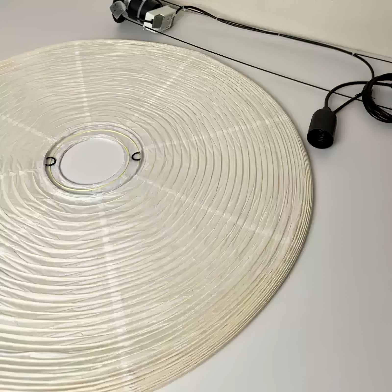 Noveno Pendant Lamp Bamboo Washi Paper Round
