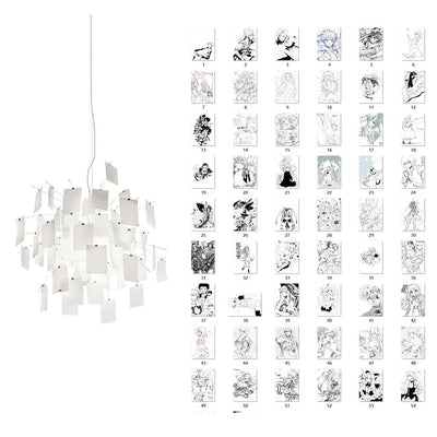 Lunerira Chandelier Paper Customizable Creative