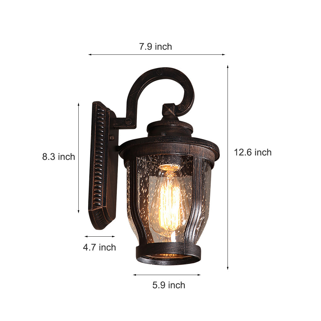 Joshua Retro Creative Vintage Glass Outdoor Wall Lights