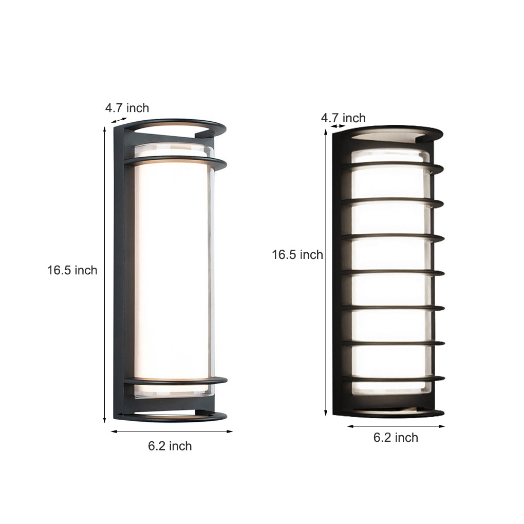 Idelle Double-layer Lampshade Gate Outdoor Wall Sconces