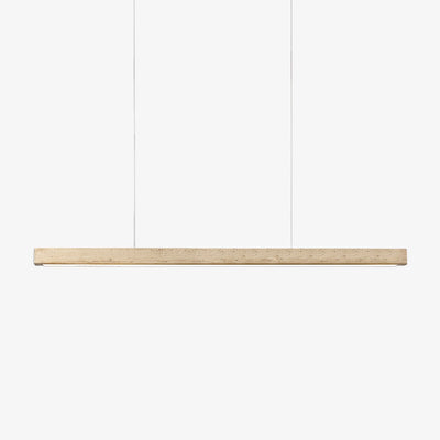 Imiror Minimalist Travertine Linear Pendant - Neutral Decor