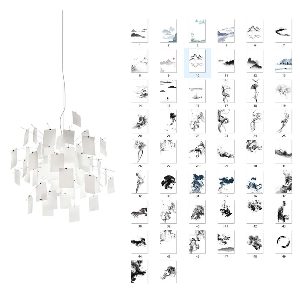 Lunerira Chandelier Paper Customizable Creative