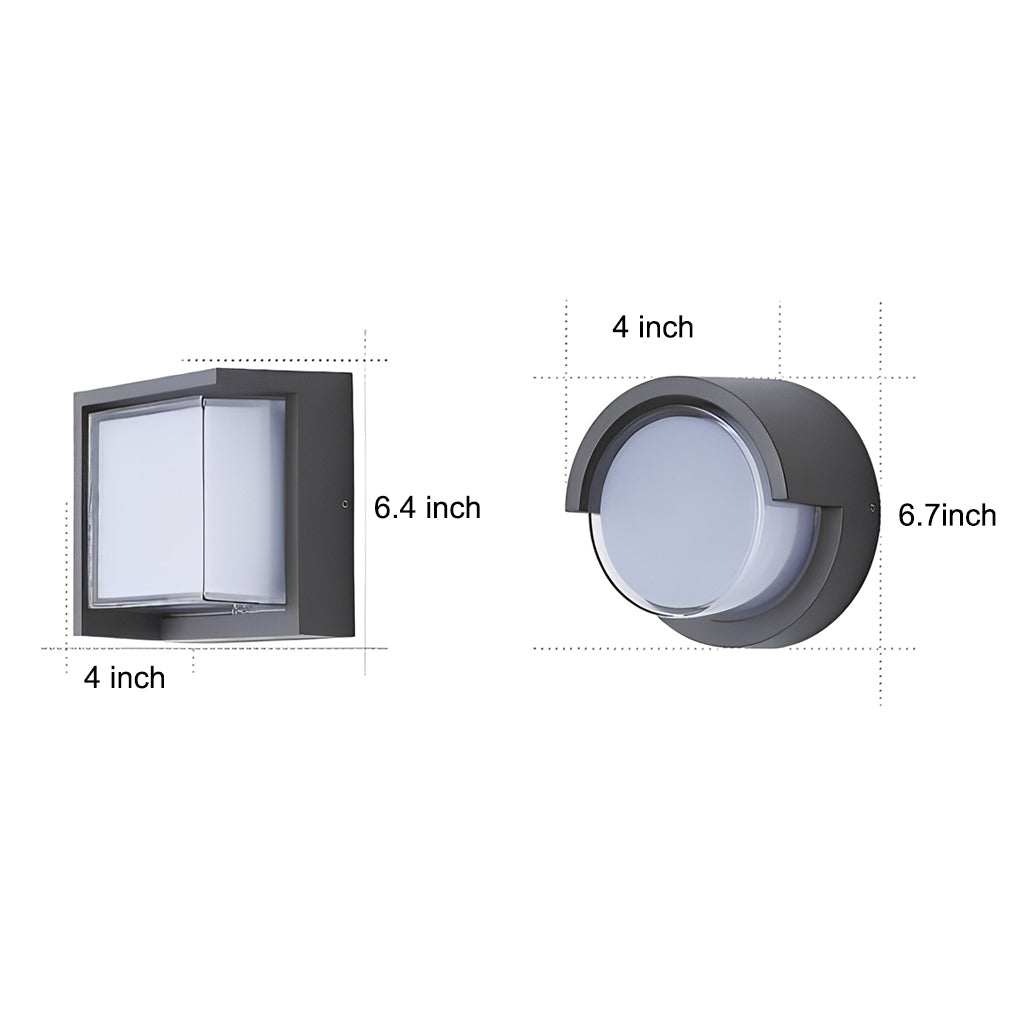 Preciou Modern Round Designs Aluminum Outdoor Wall Lights