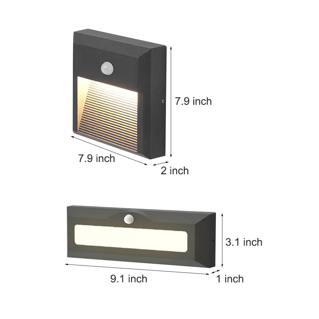 Embedded Motion Sensor Design LED Aluminum Outdoor Step Light