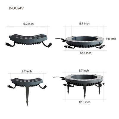 Ivor Solid Landscape Upwards Glass Outdoor Tree-Mounted Light