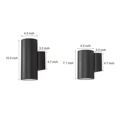 Gart Round LED Modern Aluminum Outdoor Wall Lights