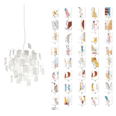 Lunerira Chandelier Paper Customizable Creative