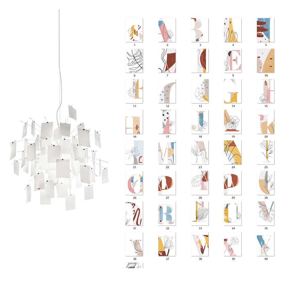 Lunerira Chandelier Paper Customizable Creative