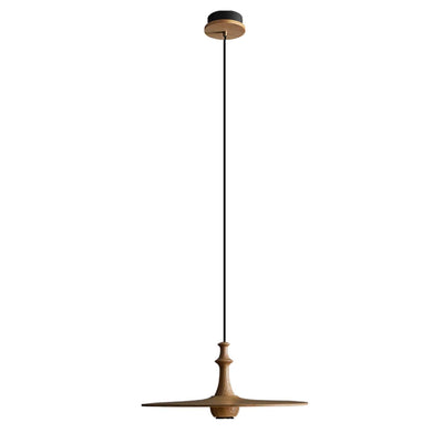 Spindle Wooden Spin Pendant Light
