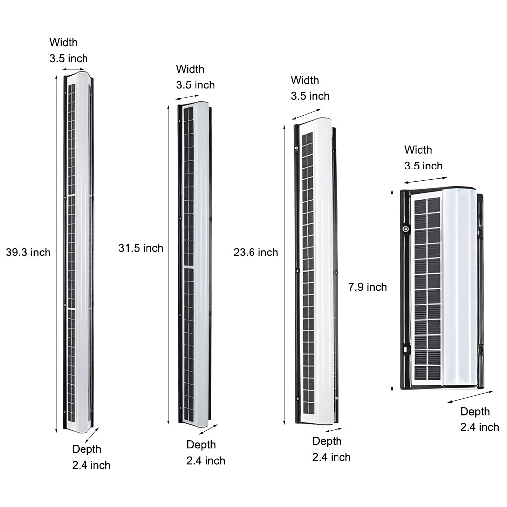 Lione Long LED Solar Linear Outdoor Wall Light