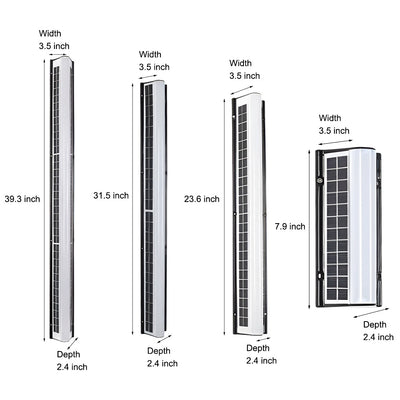Lione Long LED Solar Linear Outdoor Wall Light