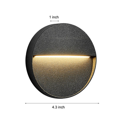 Winied Round Creative Aluminum Outdoor Wall Step Sconces