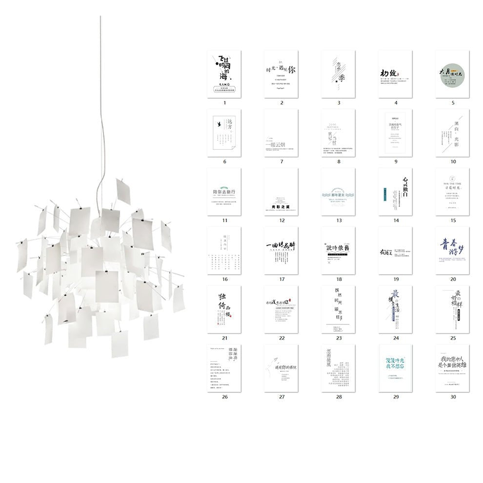 Lunerira Chandelier Paper Customizable Creative