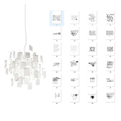 Lunerira Chandelier Paper Customizable Creative