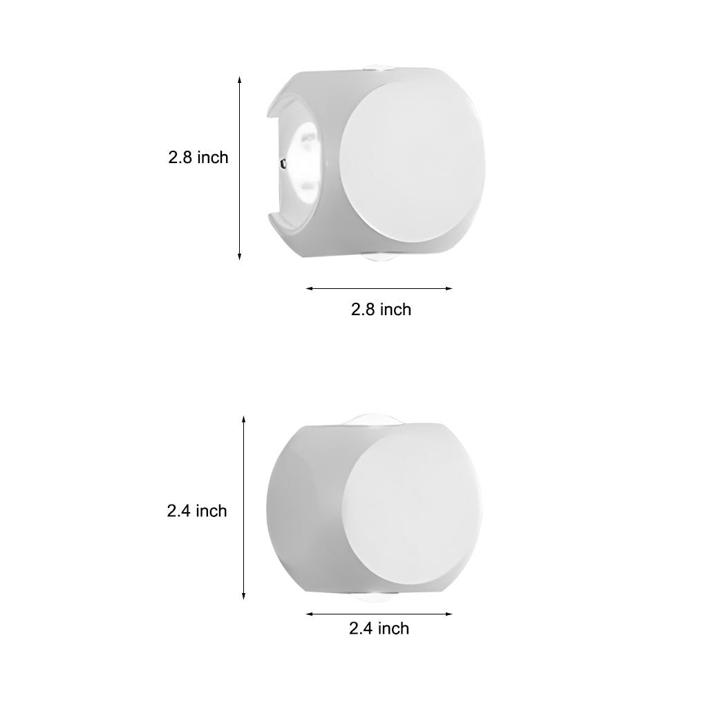 Silvery Modern Minimalist Metal Outdoor Sconce Wall Lamp