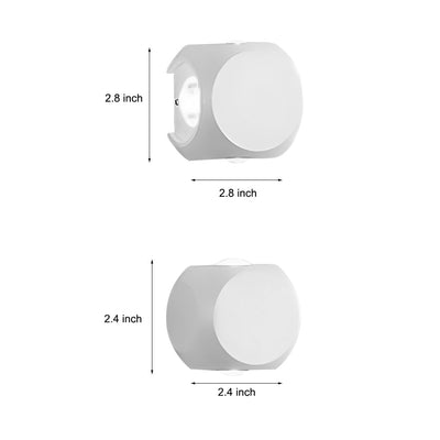 Silvery Modern Minimalist Metal Outdoor Sconce Wall Lamp