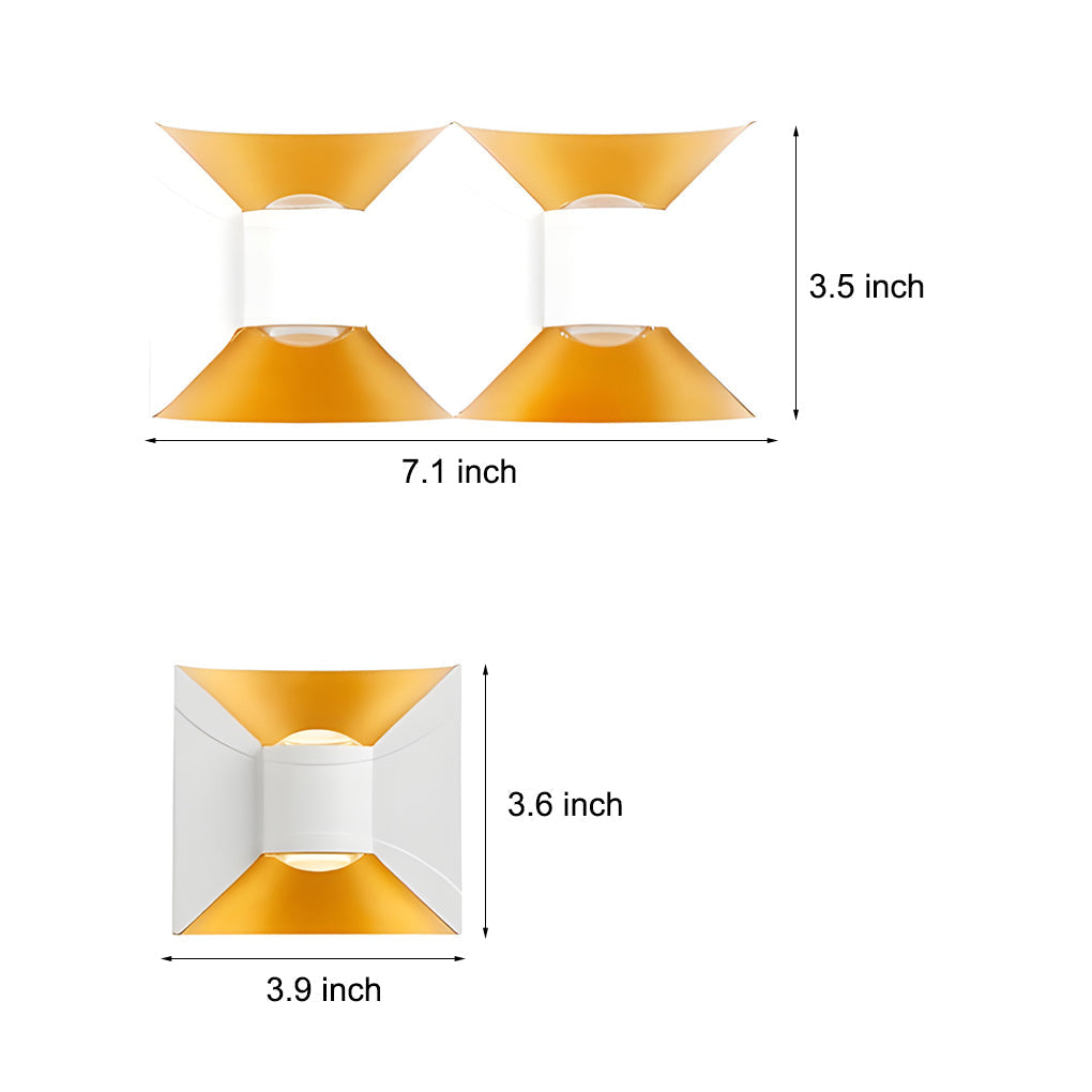 Fighte Square Modern Aluminum Outdoor Sconces