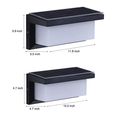 Luke Rectangle Control Induction Modern Aluminum Outdoor Sconces