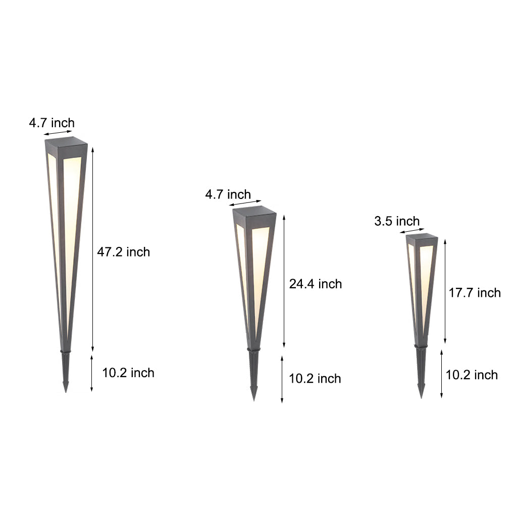 Migh RGB Square Top Conical Aluminum Outdoor Lawn Light