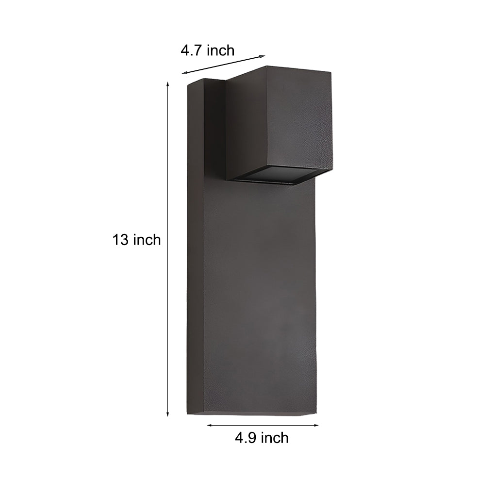 Eriny Square LED Modern Aluminum Outdoor Wall Sconce Light
