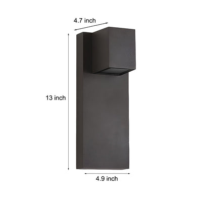 Eriny Square LED Modern Aluminum Outdoor Wall Sconce Light