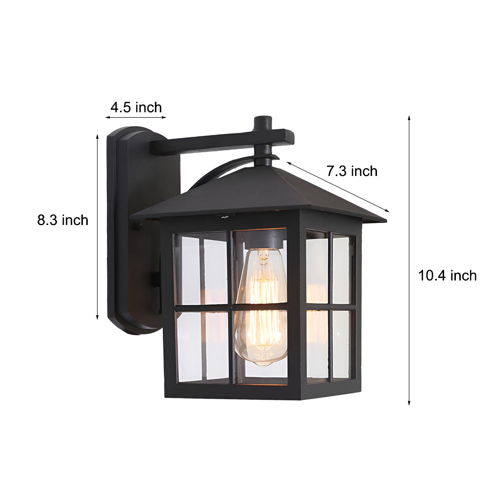 Maia Antique Modern Glass Outdoor Wall Sconce Light