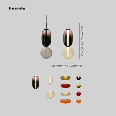 Aira Pendant Light Candied Glass - Neutral Decor