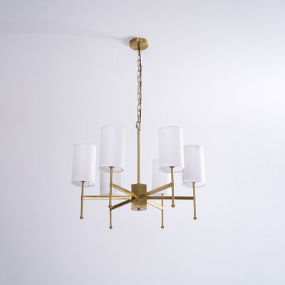 Ulcarisra Traditional Vintage Brass Fabric Chandelier