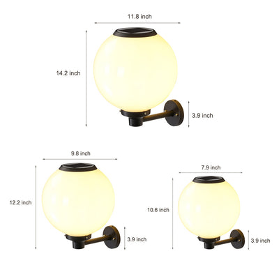 Silver Round LED Modern Aluminum Outdoor Wall Lamp