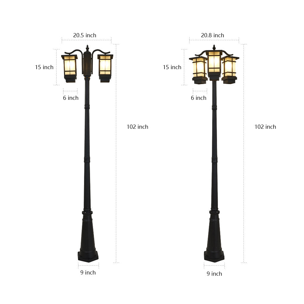 Roswell Modern Public Aluminum Outdoor Post Lights
