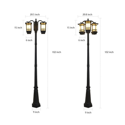 Roswell Modern Public Aluminum Outdoor Post Lights