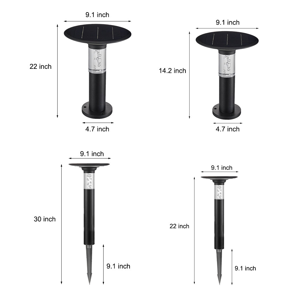 Nancy Solar Round Top Disk Aluminum Down Path Lighting