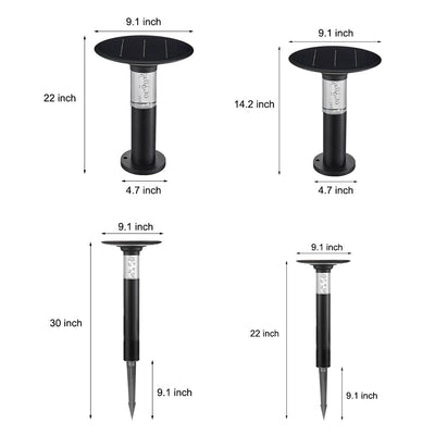 Nancy Solar Round Top Disk Aluminum Down Path Lighting