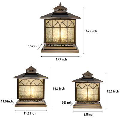 Octavia Classical LED Bronze Solar Outdoor Post Caps Lights