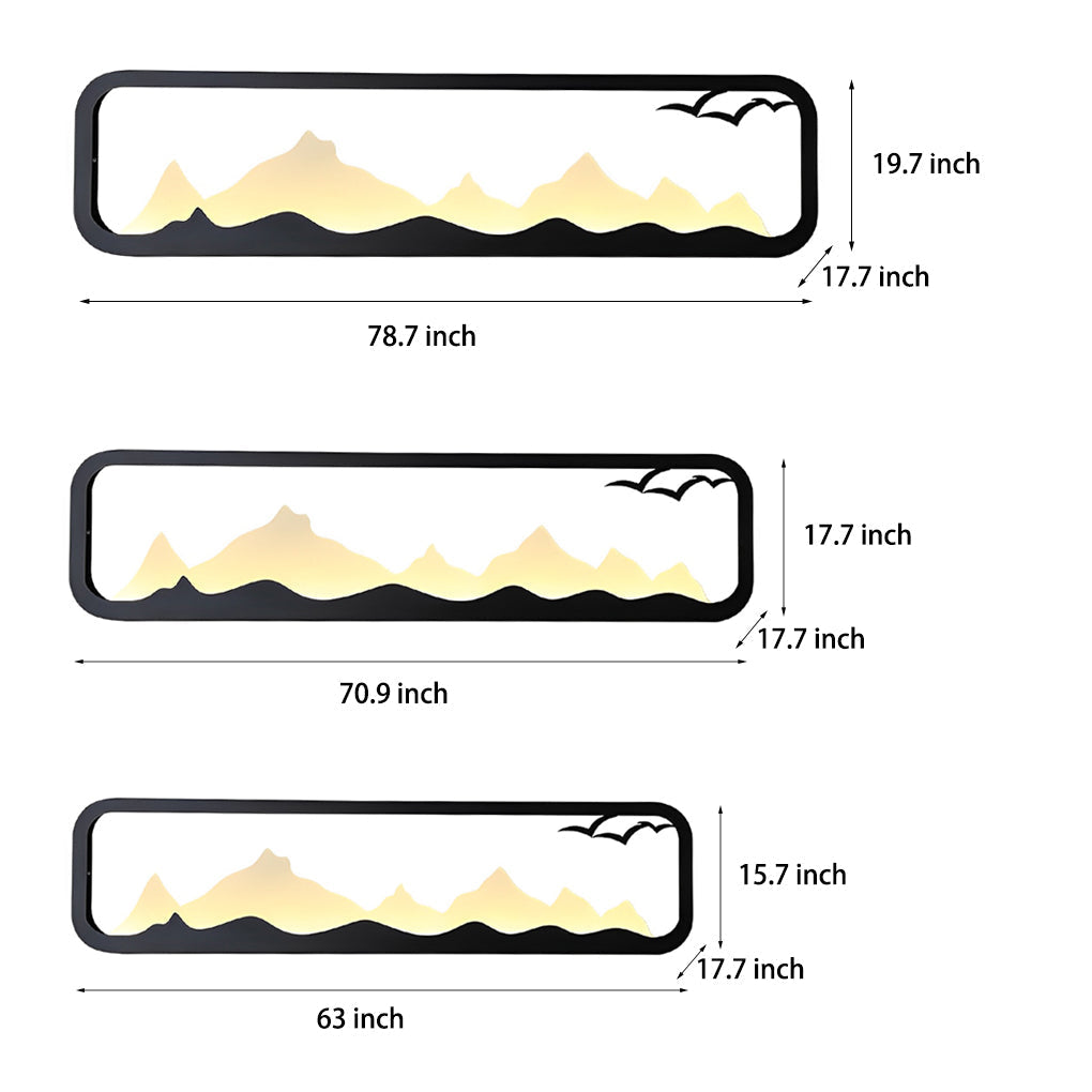 Geneva Rectangular Scenery Iron Outdoor Wall Lamp
