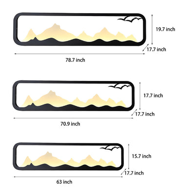 Geneva Rectangular Scenery Iron Outdoor Wall Lamp