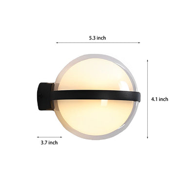 Sirea Creative Round LED Iron Outdoor Wall Lamp