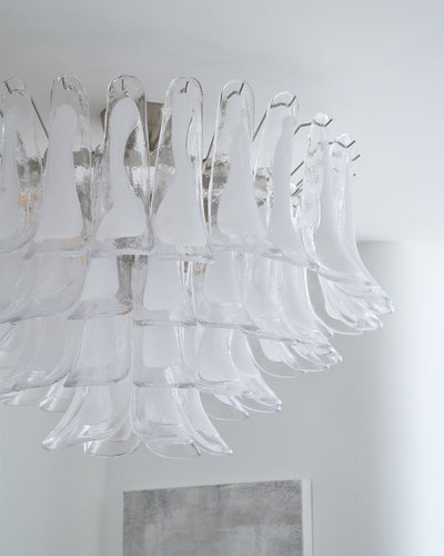 Celenira Ceiling Lamp Clear Glass Wave Layered Elegant