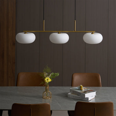 Lustra Pendant Lamp 3-Light Globe Shaped Linear - Neutral Decor