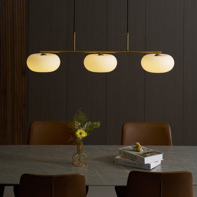 Lustra Pendant Lamp 3-Light Globe Shaped Linear - Neutral Decor