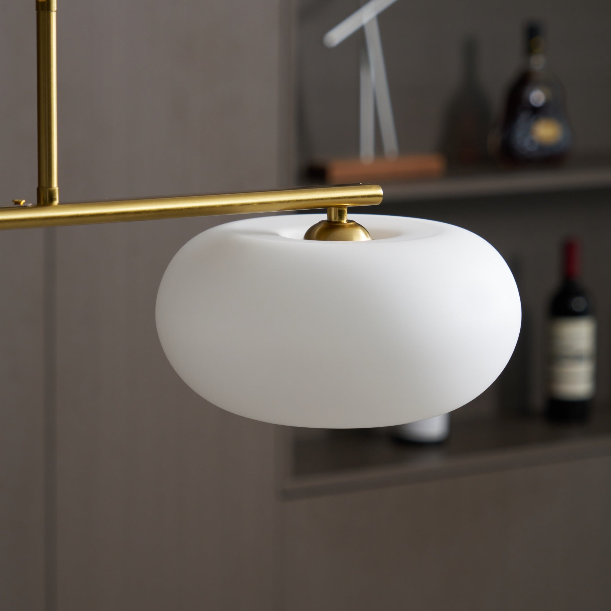 Lustra Pendant Lamp 3-Light Globe Shaped Linear - Neutral Decor