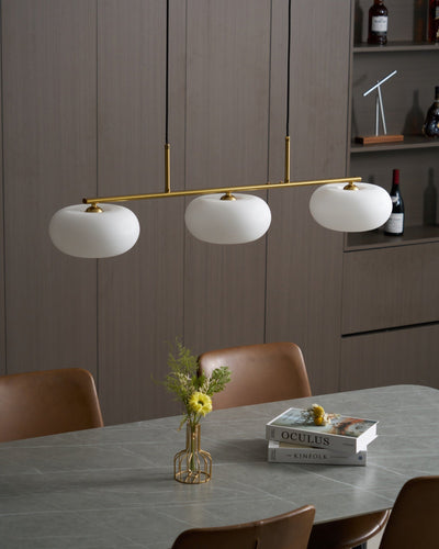 Lustra Pendant Lamp 3-Light Globe Shaped Linear - Neutral Decor