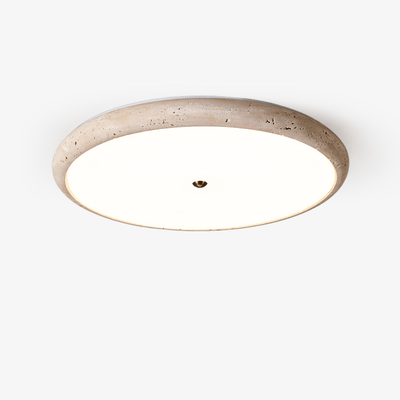 Taveria Travertine Halo Ceiling Light