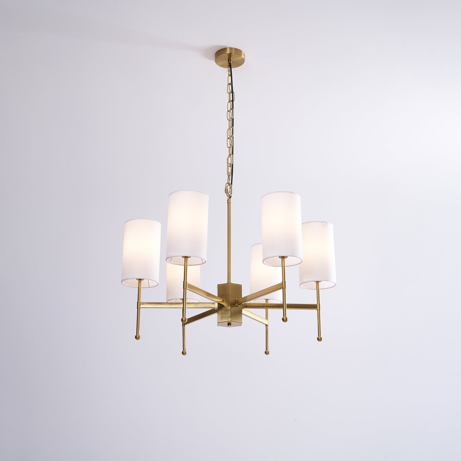 Ulcarisra Traditional Vintage Brass Fabric Chandelier