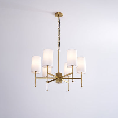 Ulcarisra Traditional Vintage Brass Fabric Chandelier