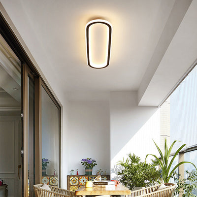 Arisha Minimalist Rectangular Flush Mount Ceiling Light - Neutral Decor