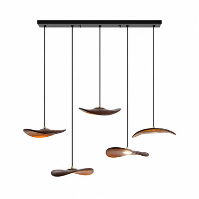 Lowenstone Wood Blade Chandelier