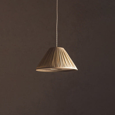 Ritta Pleated Pendant Light Wabi Sabi, /Fabric, Living Room - Neutral Decor