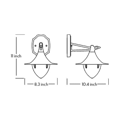 Diae LED Vintage Aluminum Outdoor Wall Light